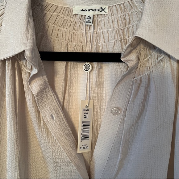 Max Studio Button Down Blouse - Picture 11 of 12